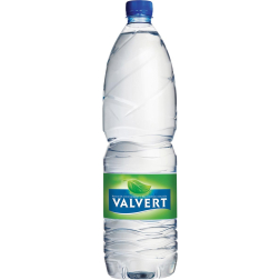 Valvert eau, bouteille de 1,5 litre, paquet de 6 pièces