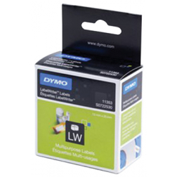 Dymo étiquettes LabelWriter ft 13 x 25 mm, amovible, blanc, 1000 étiquettes
