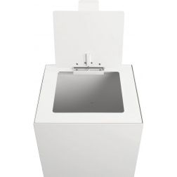V-Part couvercle à clapet pour poubelle modulaire 85 l et 90 l, blanc