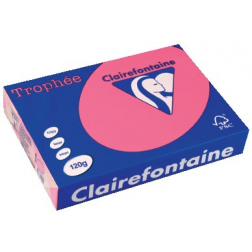 Clairefontaine Trophée Intens, papier couleur, A4, 120 g, 250 feuilles, fuchsia