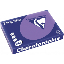 Clairefontaine Trophée Intens, papier couleur, A4, 120 g, 250 feuilles, violet