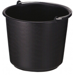 Seau, 12 litres, noir