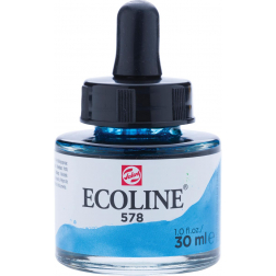 Talens Ecoline peinture à l'eau flacon de 30 ml, bleu ciel (cyan)