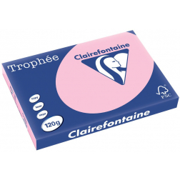 Clairefontaine Trophée Pastel, papier couleur, A3, 120 g, 250 feuilles, rose