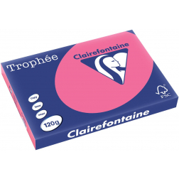 Clairefontaine Trophée Intens, papier couleur, A3, 120 g, 250 feuilles, fuchsia