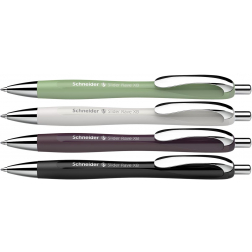 Schneider stylo bille Slider Rave Trend, pointe extra large, encre bleu, assorties, boîte avec 3+1 gratui