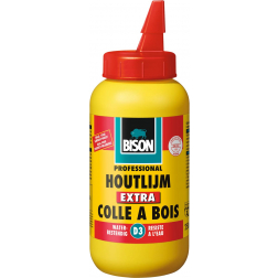 Bison colle à bois Extra, blanc, flacon de 250 gram