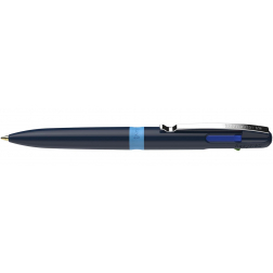 Schneider stylo bille 4 couleurs Take 4, pointe moyenne, bleu clair/bleu foncé