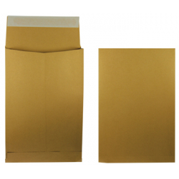 Enveloppes à soufflet Ft 229 x 324 x 40 mm avec bande adhésive, brun, boîte de 250 pièces