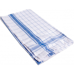Essuie-mains Adalynne, ft 50 x 70 cm, quadrillé, bleu, paquet de 6 pièces