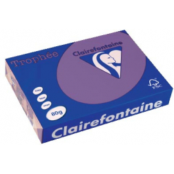 Clairefontaine Trophée Intens, papier couleur, A4, 80 g, 500 feuilles, violet