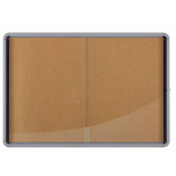 Nobo Premium Plus vitrine intérieure, porte coulissante avec serrure, liège, 18 x A4