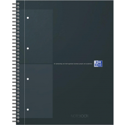 Oxford INTERNATIONAL notebook Action 30 ans, 160 pages, ft A4+, quadrillé 5 mm, noir