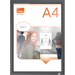 Nobo Impression Pro porte-affiche, ft A4, avec cadre gris