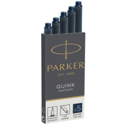 Parker Quink cartouches d'encre, bleu-noir, boîte de 5 pièces