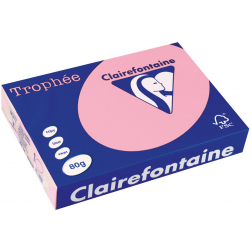 Clairefontaine Trophée papier couleur, A4, 80 g, 500 feuilles, rose