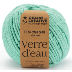 Graine Créative Corde en macramé, ft 2,5 mm x 80 m, vert d'eau