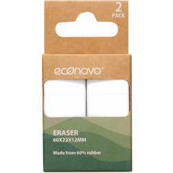 Econovo gomme, blanc, blister de 2 pièces