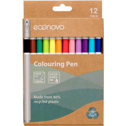 Econovo feutres, set de 12 pièces, couleures assorties