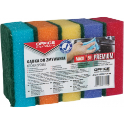 OFFICE products éponge à récurer, ft 6,2 x 9,6 cm, paquet de 5 pièces en couleurs assorties