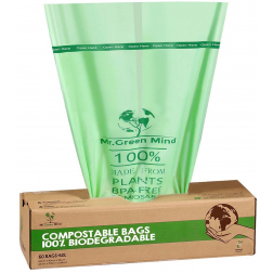 Mr. Green Mind sac à ordures Bio, 60 litres, vert, boite de 60 pièces