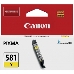Canon cartouche d'encre CLI-581Y, 99 photos, OEM 2105C001, jaune