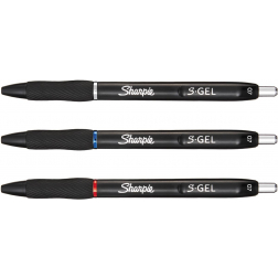 Sharpie S-gel roller, pointe moyenne, blister de 3 pièces, bleu
