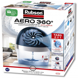 Rubson absorbeur d'humidité rechargeable AERO 360, pour des recharges de 450 g