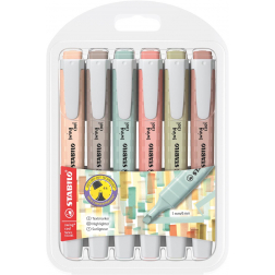 STABILO SWING COOL naturecolor surligneur, couleurs assorties, blister de 6 pièces