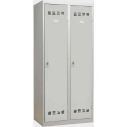 Vestiaire industrie salissante, 2 portes, ft 180 x 80 cm, gris