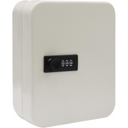 Armoire à clés avec serrure à combinaison, pour 30 clés, blanc