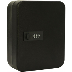 Armoire à clés avec serrure à combinaison, pour 30 clés, noir