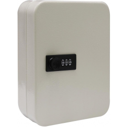 Armoire à clés avec serrure à combinaison, pour 48 clés, blanc