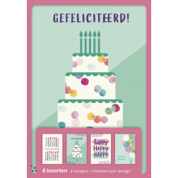 Hallmark cartes de souhaits, félicitations (NL), blister de 8 pièces