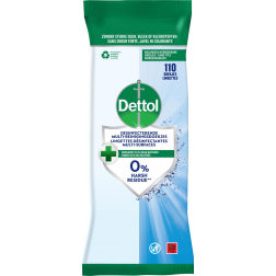 Dettol lingettes nettoyantes désinfectant, paquet de 110 pièces
