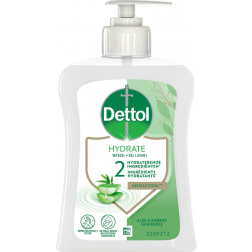 Dettol savon mains Hydrate, aloe vera et bambou, flacon de 250 ml