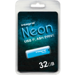 Integral Neon clé USB 2.0, 32 Go, bleu