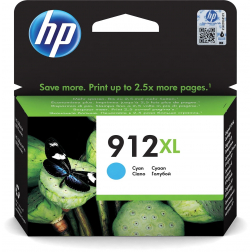 HP cartouche d'encre 912XL, 825 pages, OEM 3YL81AE#BGX, cyan