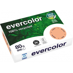 Clairefontaine Evercolor, papier couleur recyclé, A4, 80g, 500 feuilles, saumon