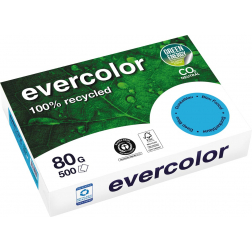 Clairefontaine Evercolor, papier couleur recyclé, A4, 80g, 500 feuilles, bleu foncé
