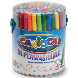 Carioca feutre de coloriage Doodles, 100 feutres dans un pot plastique