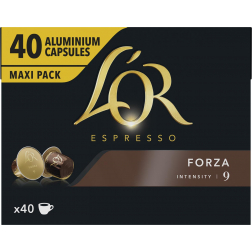 Douwe Egberts capsules de café L'Or, Intensity 9, Forza, paquet de 40 capsules
