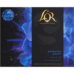 Douwe Egberts L'or professional discs Intensity 7, Espresso Décaf, paquet de 50 discs