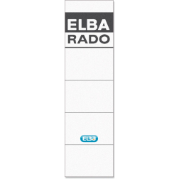 Elba Rado Plast étiquettes de dos ft 4,4 x 15,9 cm, paquet de 10 pièces