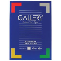 Gallery cahier de coupe 120 pages, quadrillé 10 mm