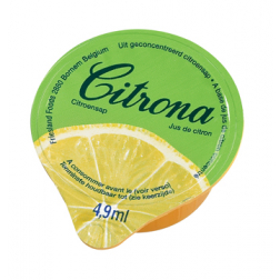 Citrona jus de citron, paquet de 120 cups de 4,9 ml