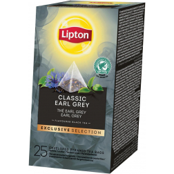 Lipton thé, Earl Grey, Exclusive Selection, bôite de 25 sachets