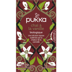 Pukka thé bio, Vanilla Chai, paquet de 20 pièces