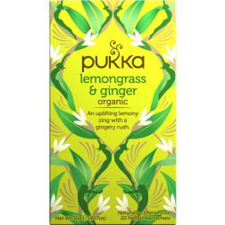 Pukka thé bio, Lemongrass - Ginger, paquet de 20 pièces