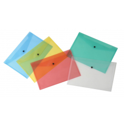 Beautone pochette documents, A4, en couleurs assorties transparentes